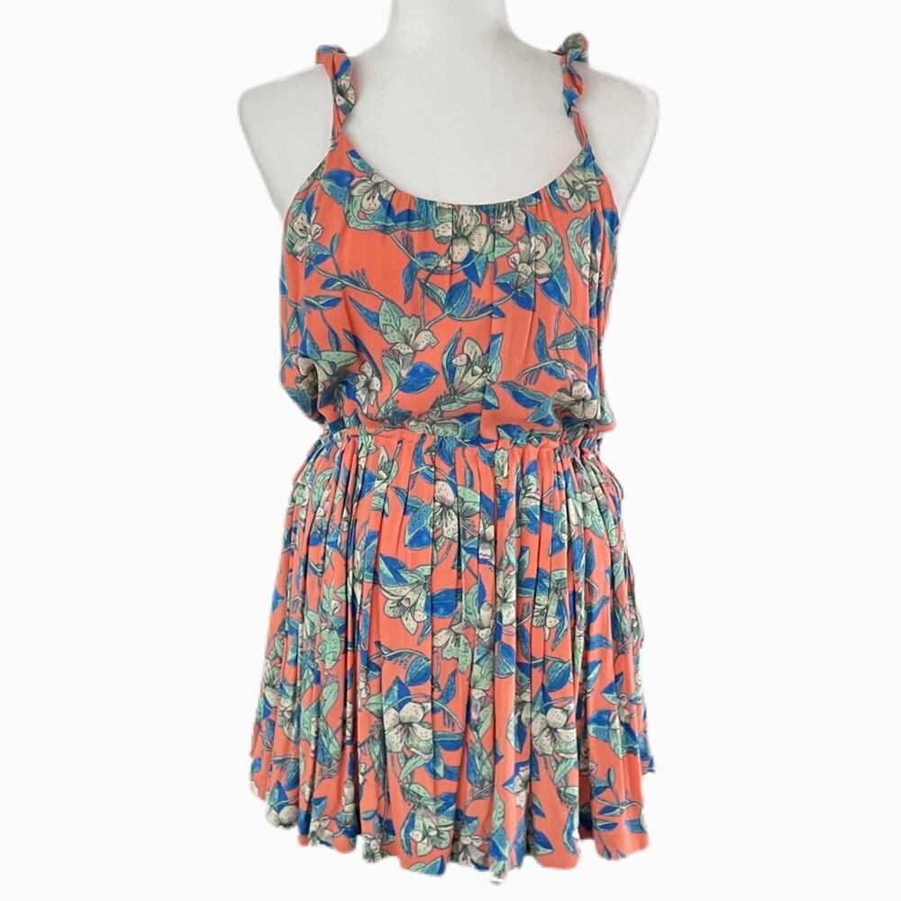 Free People Dear You Floral Dress Peach Sz S